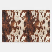 ブラウン白黒牛革 ラッピングペーパーシート (正面3)