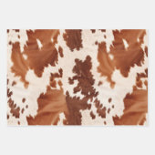 ブラウン白黒牛革 ラッピングペーパーシート (正面2)