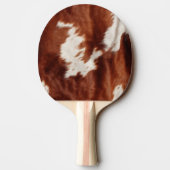 ブラウン白黒牛革 卓球ラケット (裏面)