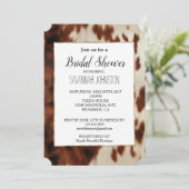 ブラウン白黒牛革 招待状 (スタンド正面)