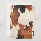 ブラウン白黒牛革 招待状 (裏面)