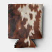 ブラウン白黒牛革 缶クーラー (正面)