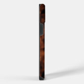 ブラウン白黒牛革 iPhoneケース (右側面)