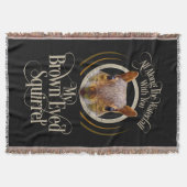 ブラウン目リスおもしろいル – リス愛好家 スローブランケット (正面)