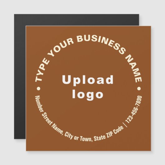 ブラウン磁気カード上の循環ビジネス文字 (正面/裏面)