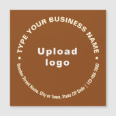 ブラウン磁気カード上の循環ビジネス文字 (正面)