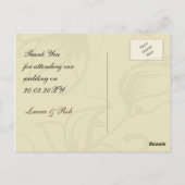 ブラウン秋の結婚式ありがとう ポストカード (裏面)