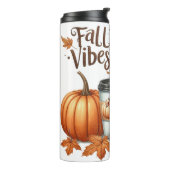 ブラウン秋秋ブーツハットコーヒー&カボチャ タンブラー (回転左)