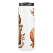 ブラウン秋秋ブーツハットコーヒー&カボチャ タンブラー (裏面)