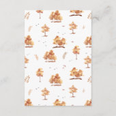 ブラウン秋秋結婚の木の詳細カード エンクロージャーカード (裏面)