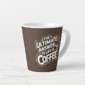 ブラウン究極の答えはコーヒーラテマグカップ カフェラテマグ (右アングル)