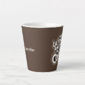 ブラウン究極の答えはコーヒーラテマグカップ カフェラテマグ (正面)