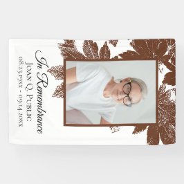 ブラウン紅葉お祝いのライフ葬儀 横断幕