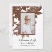 ブラウン紅葉お祝いオブ・ライフ 招待状 (正面)