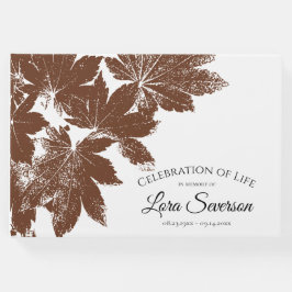 ブラウン紅葉お祝いライフメモリアル ゲストブック