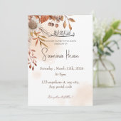 ブラウン紅葉とアメン招待状 招待状 (スタンド正面)