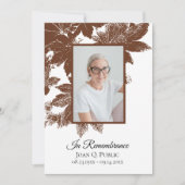 ブラウン紅葉の命日 招待状 (正面)