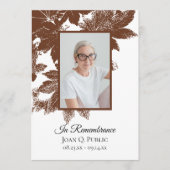 ブラウン紅葉エッジ葬儀メモリアル プログラム (正面)