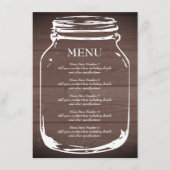ブラウン納屋の木のマソン結婚ジャーのメニューテンプレート メニュー (正面)
