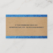 ブラウン紙とデニム材料 名刺 (裏面)