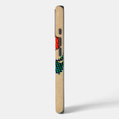 ブラウン紙のハーフトーンで咲くバラの花 ファインアート Case-Mate iPhoneケース (裏面 / 左)