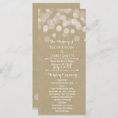 ブラウン紙シンプルラ素朴イト結婚式 プログラム (正面/裏面)