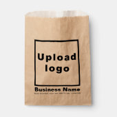 ブラウン紙バッグの会社名とロゴ強調 フェイバーバッグ (正面)