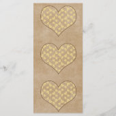 ブラウン紙バッグ素朴ハート結婚のメニュー一覧 メニュー (裏面)