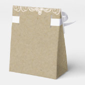 ブラウン紙&ホワイトレースナチュラル素朴ズ結婚ズ フェイバーボックス (裏面サイド)