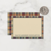 ブラウン素朴とクリームプライドパーソナライズされた ノートカード (正面/裏面インサイチュ)
