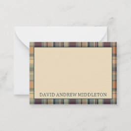 ブラウン素朴とクリームプライドパーソナライズされた ノートカード