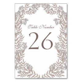 ブラウン素朴の結婚ヴィンテージ テーブルナンバー