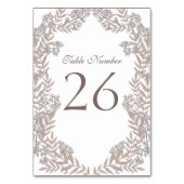 ブラウン素朴の結婚ヴィンテージ テーブルナンバー (正面)