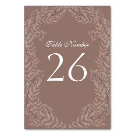 ブラウン素朴の結婚ヴィンテージ テーブルナンバー