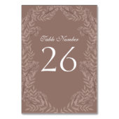 ブラウン素朴の結婚ヴィンテージ テーブルナンバー (正面)