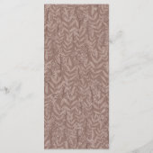 ブラウン素朴の結婚ヴィンテージ メニュー (裏面)