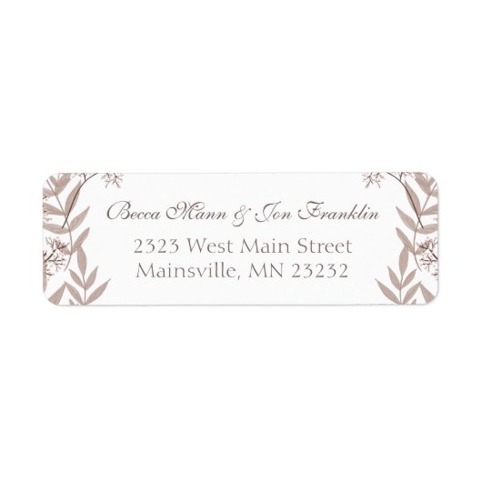 ブラウン素朴の結婚ヴィンテージ ラベル (正面)