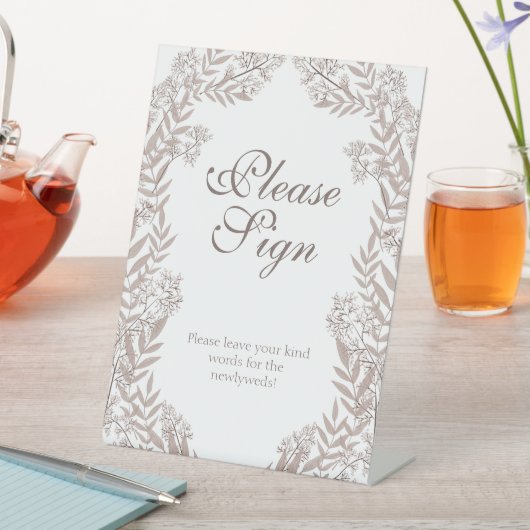 ブラウン素朴の結婚ヴィンテージ 台座サイン (インサイチュ)