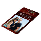 ブラウン素朴は私たちの磁石の日を結婚保存する マグネット (左側)