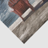 ブラウン素朴アディロンドックビーチチェアアート 薄葉紙 (詳細)