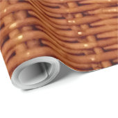 ブラウン素朴ウィッカーピクニックバスケットカントリースタイル ラッピングペーパー (ロールコーナー)