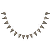 ブラウン素朴ウッドおめでとう バンティングフラッグ (全)