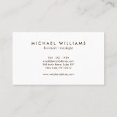 ブラウン素朴ウッドに洗練されたメンズボウタイロゴ 名刺 (裏面)