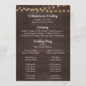 ブラウン素朴ウッドストリングライト結婚式 プログラム (裏面)