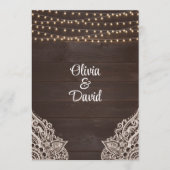 ブラウン素朴ウッドストリングライト結婚式 プログラム (正面)