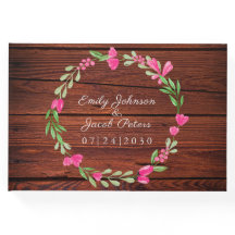 ブラウン素朴ウッドピンクフローラカントリーウェディング