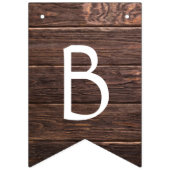 ブラウン素朴ウッドブライダルシャワーデコールバナー バンティングフラッグ (第2の旗)