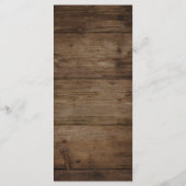 ブラウン素朴ウッド妖精ライト、エレガントタイポグラフィ メニュー (裏面)