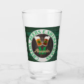 ブラウン素朴ウッド応援ビーズシェナニガンボトル タンブラーグラス (正面)