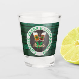 ブラウン素朴ウッド応援ビーズシェナニガン ショットグラス